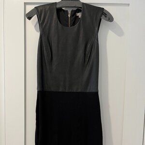 Black Leather Helmut Lang Dress